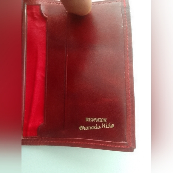 Vintage Renwick Red Leather  Wallet - Picture 5 of 14